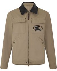 Burberry - Khaki Cotton Jacket - Lyst