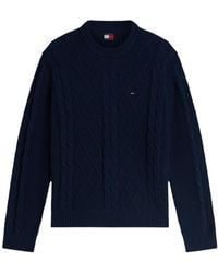 Tommy Hilfiger - Tommy Flag Cable Knit Jumper - Lyst