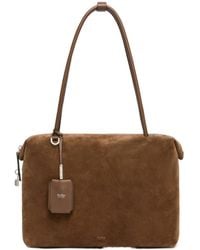 Max Mara - Zip-Fastening Suede Tote Bag - Lyst