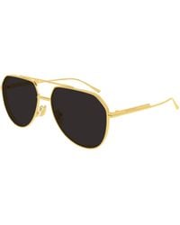 Bottega Veneta - Eyewear Aviator Frame Sunglasses - Lyst