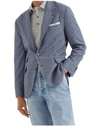 Brunello Cucinelli - Dogtooth Blazer - Lyst
