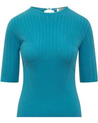 Lanvin - Round-Neck Ribbed Sweater - Lyst