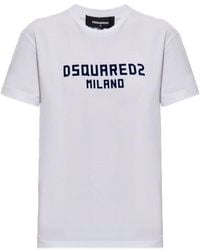 DSquared² - Logo Printed Crewneck T-Shirt - Lyst