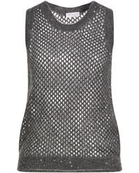 Brunello Cucinelli - Sleeveless Solid-Colored Knit Top - Lyst