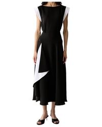 KARL LAGERFELD - Draped Panelled Midi Dress - Lyst