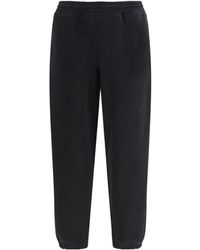 Burberry - Check Detail Jogging Trousers - Lyst