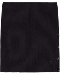 Courreges - Courrèges Buttoned Light Ribbed Mini Skirt - Lyst