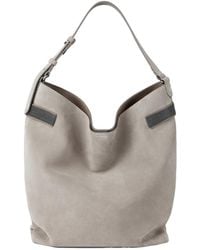 Brunello Cucinelli - Monili-Detail Suede Tote Bag - Lyst