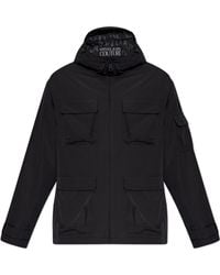 Versace Jeans Couture - Couture Logo Patch Hooded Insulated Jacket - Lyst