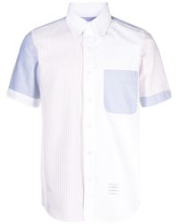Thom Browne - Panelled Short-Sleeve Shirt - Lyst