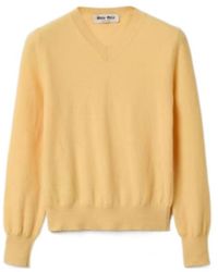 Miu Miu - V-Neck Wool Cardigan - Lyst
