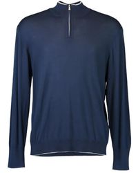 Eleventy - Half-Zip Long-Sleeve Sweater - Lyst