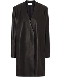 The Row - Long-Sleeved Leather Coat - Lyst