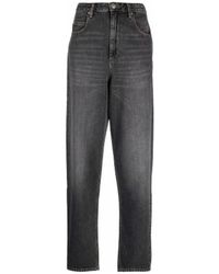 Isabel Marant - High-Rise Tapered Jeans - Lyst