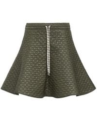 Moncler - Floral Quilted Nylon Padded Mini Skirt - Lyst