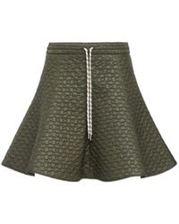 Moncler - Floral Quilted Nylon Padded Mini Skirt - Lyst