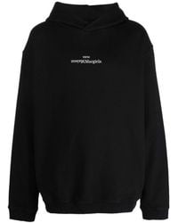 Maison Margiela - Logo Embroidered Hoodie - Lyst