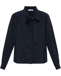 Self-Portrait - Sequin Embellished Long-Sleeved Shirt - Lyst