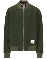 Thom Browne - Stripe-Detailed Zipped Bomber Jacket - Lyst