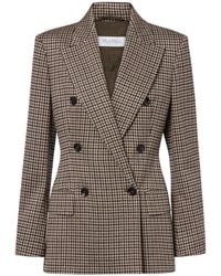 Max Mara - Houndstooth Double-Breasted Jacket - Lyst