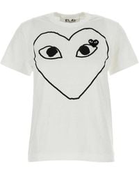 COMME DES GARÇONS PLAY - Comme Des Garçons Play Heart Print Crewneck T-Shirt - Lyst