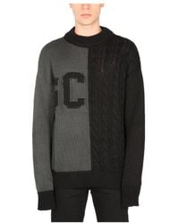 Gcds - Logo Intarsia Cable Knit Sweater - Lyst