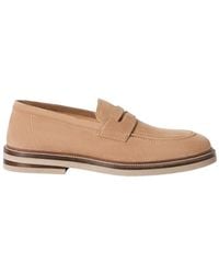 Brunello Cucinelli - Penny Slip-On Loafers - Lyst