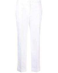 P.A.R.O.S.H. - High-Waisted Cotton Tailored Trousers - Lyst