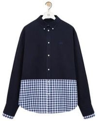 Loewe - Long-Sleeved Panelled Shirt - Lyst
