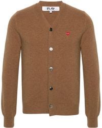 Comme des Garçons - Heart-Patch Wool Cardigan - Lyst