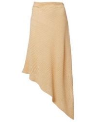 Victoria Beckham - Knitted Asymmetric Cotton-Blend Midi Skirt - Lyst