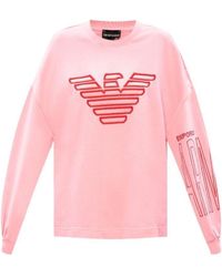 Emporio Armani - Logo Printed Sweater - Lyst