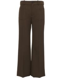 Chloé - Wool Bell-Bottom Pants - Lyst