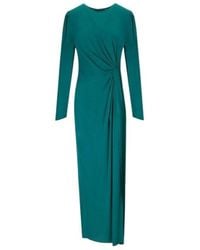 Twinset - Asymmetric Draped Long Dress - Lyst