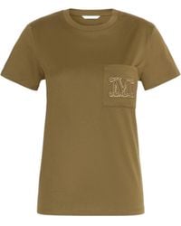 Max Mara - Logo Detailed Jersey T-Shirt - Lyst