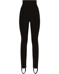 Dolce & Gabbana - Jersey Milano Rib Leggings With Stirrups - Lyst