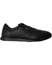 BOSS - Solid Color Low-Top Trainers - Lyst