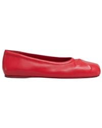 Marni - Nappa Leather Seamless Little Bow Ballet Flat - Lyst