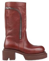 Rick Owens - Casual Platform Leather Boots - Lyst