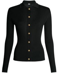 Balmain - Buttoned Ribbed Knit Cardigan - Lyst