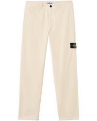 Stone Island - Compass-Motif Corduroy Trousers - Lyst