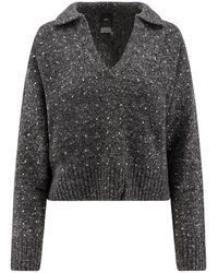 Pinko - Nibani Sequin Embellished Polo Jumper - Lyst