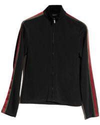 Gucci - Viscose Jersey Zip Jacket With Web - Lyst