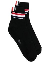 Thom Browne - Striped Rib-Knit Socks - Lyst