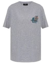 Etro - Pegaso Embroidered Short-Sleeved T-Shirt - Lyst