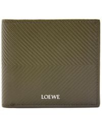Loewe - Textured Leather Bifold Wallet - Lyst