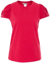 Twinset - Gathered Sleeve T-Shirt - Lyst