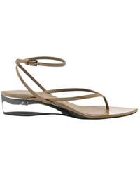 Alaïa - V-Strap Flat Sandals - Lyst