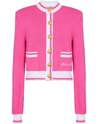 Balmain - Signature Button-Detail Cardigan - Lyst