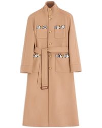 Valentino - Double-Breasted Wool Trench Coat - Lyst